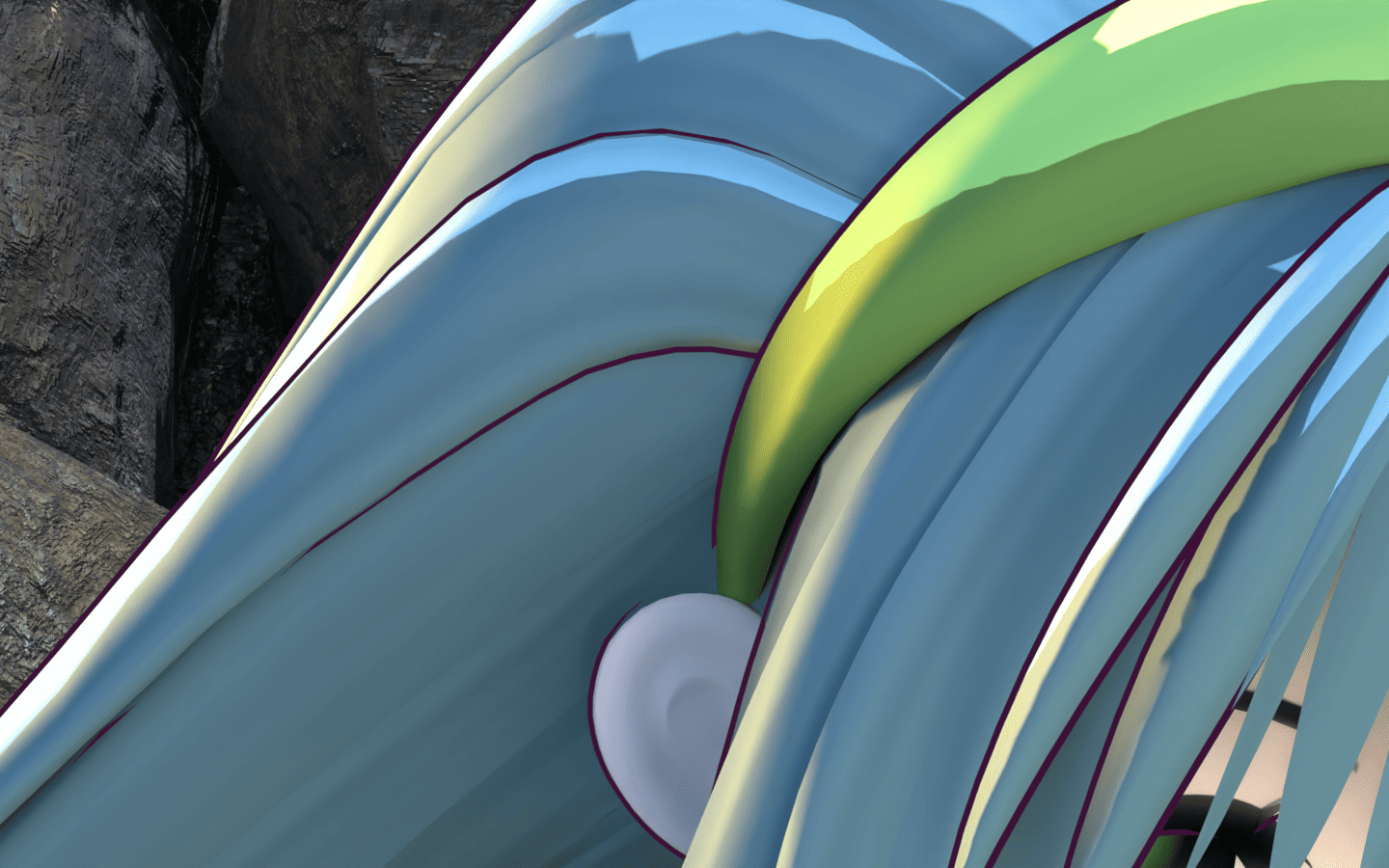 CyclesTooner generated outline preview in Blender